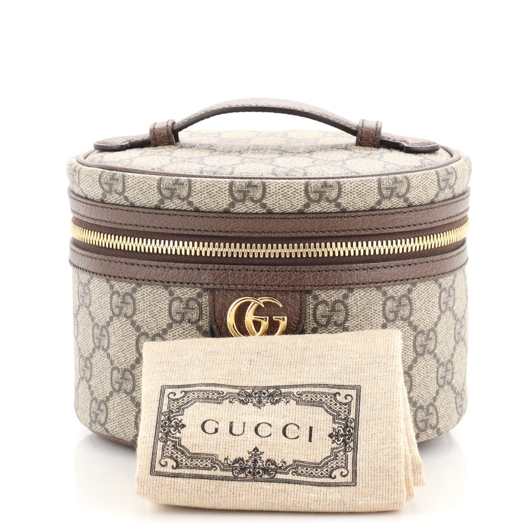 Ophidia Top Handle Cosmetic Case GG Coated Canvas Mini