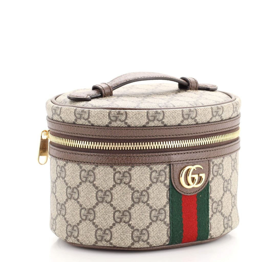 Ophidia Top Handle Cosmetic Case GG Coated Canvas Mini