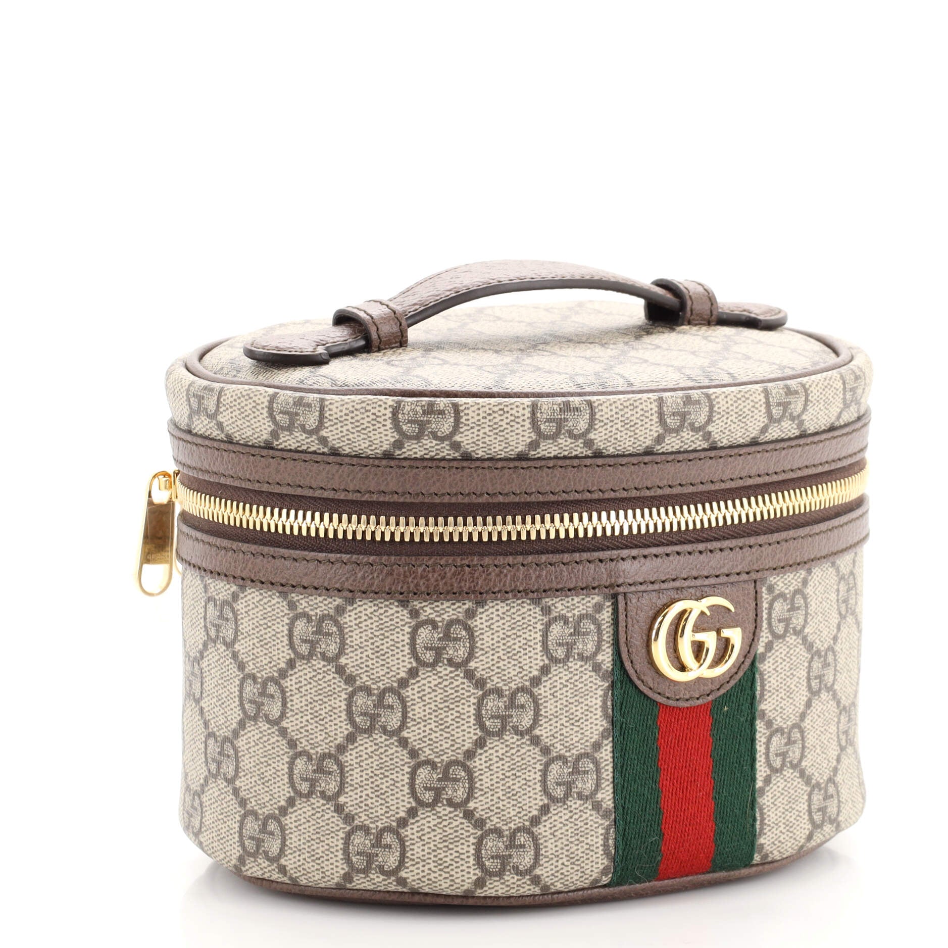 Ophidia Top Handle Cosmetic Case GG Coated Canvas Mini