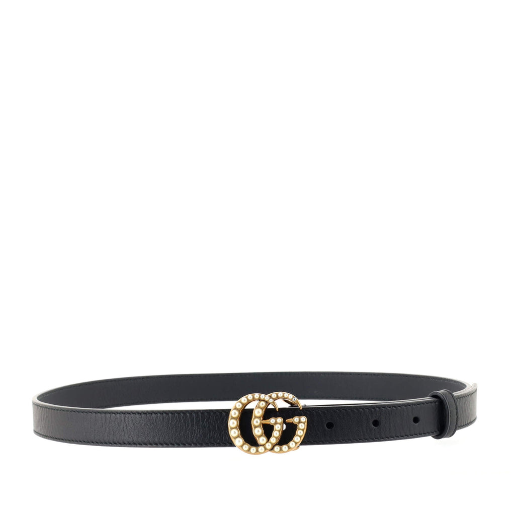 Pearly GG Marmont Belt Leather Thin 80