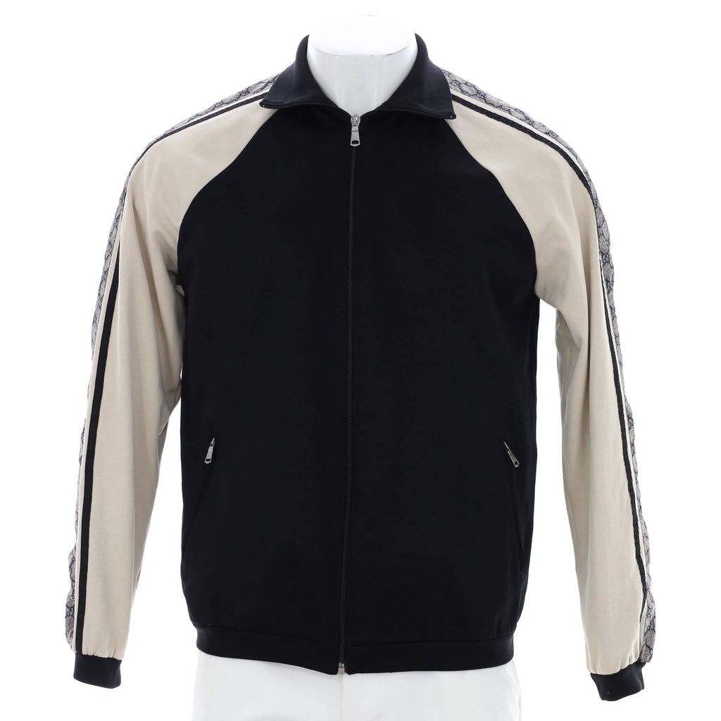 Men's ZIp Track Jacket Technical Jersey with GG Fabric