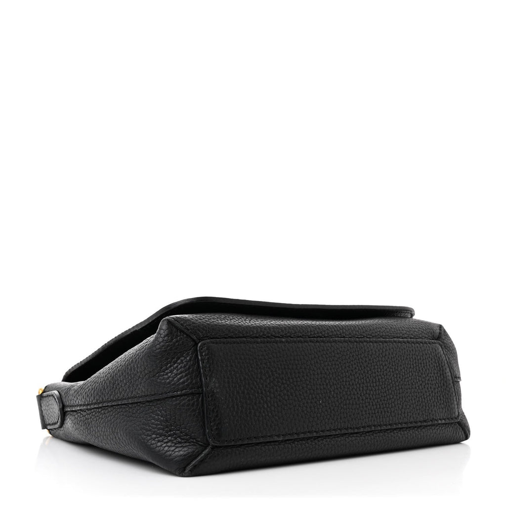 Signature Grain Medium Burleigh Crossbody Bag Black