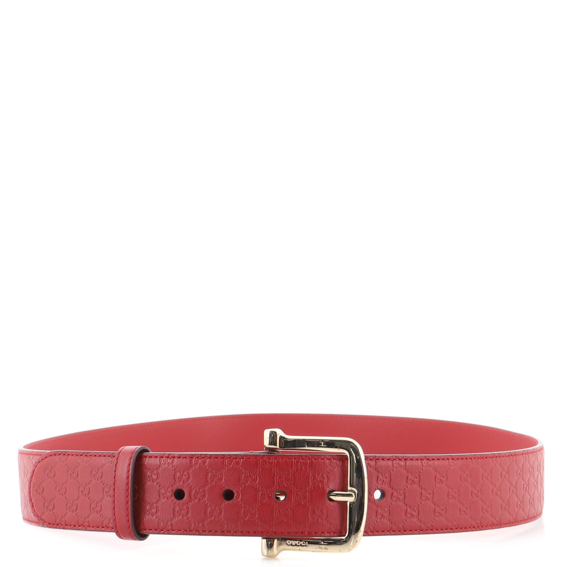Buckle Belt (Outlet) Microguccissima Leather Wide 100