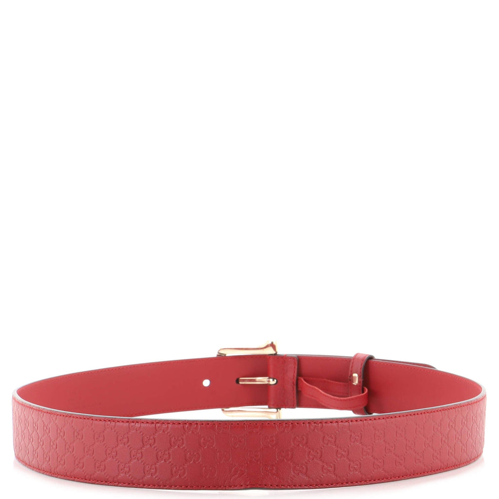Buckle Belt (Outlet) Microguccissima Leather Wide 100