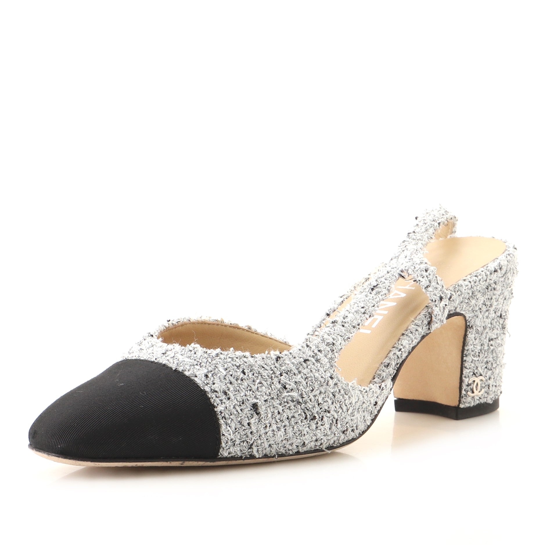 Women's Cap Toe CC Slingback Pumps Tweed