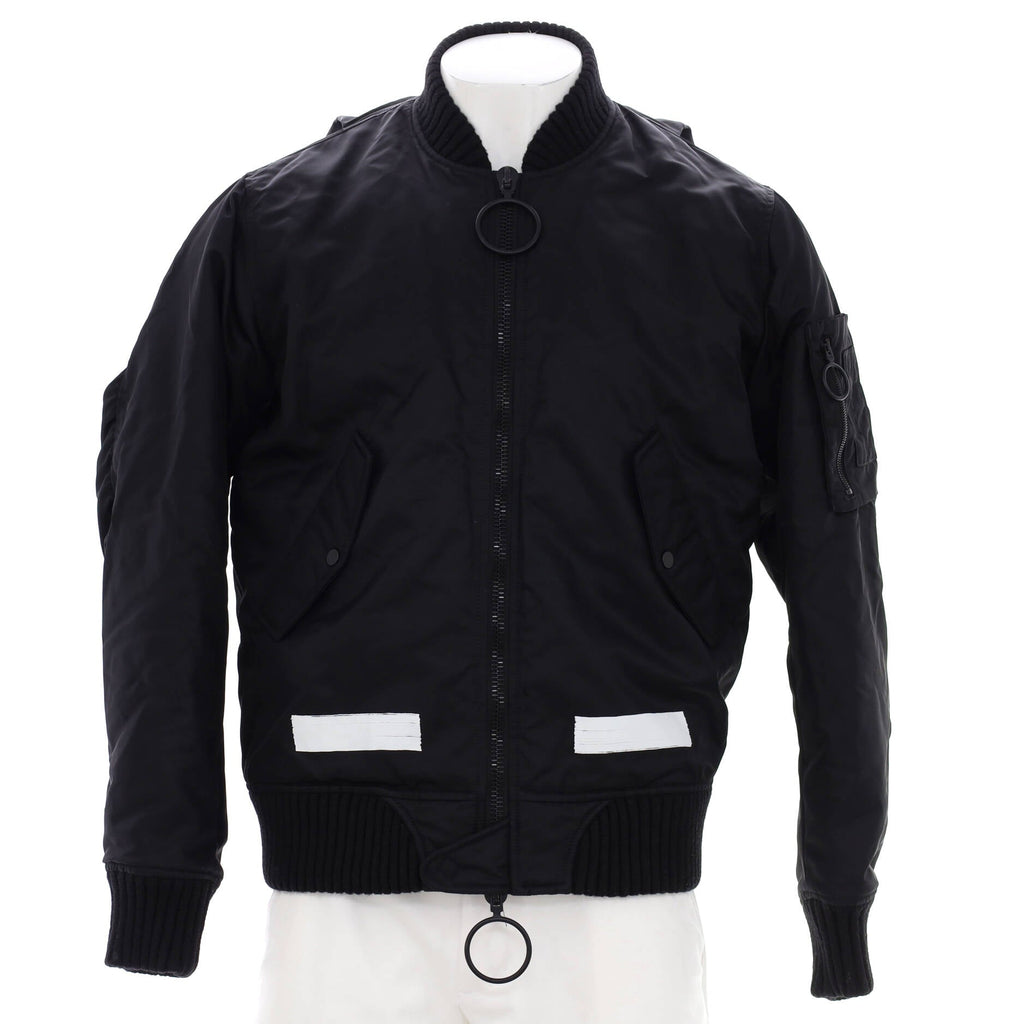 Men's Brushed Arrows Zip Bomber Jacket Printed Polyamide