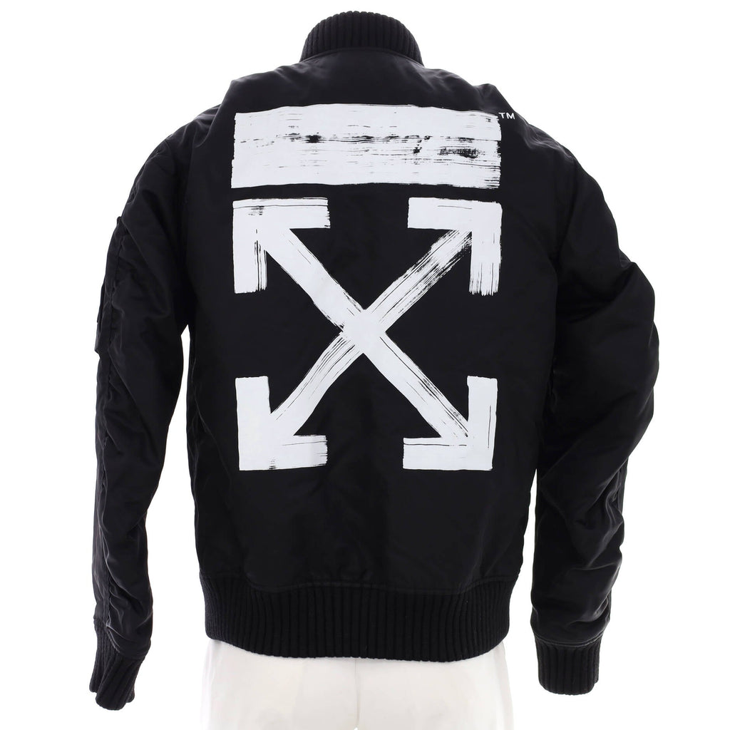Men's Brushed Arrows Zip Bomber Jacket Printed Polyamide