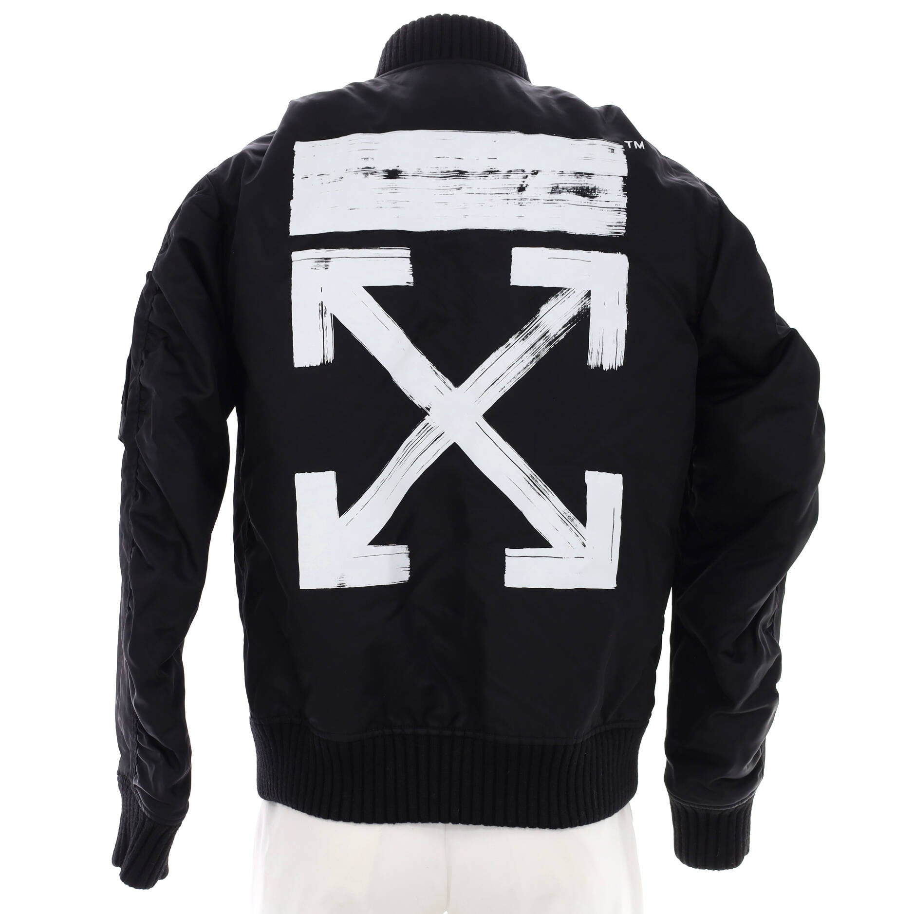 Men's Brushed Arrows Zip Bomber Jacket Printed Polyamide