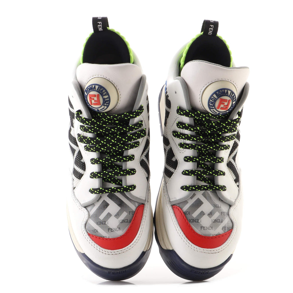 Women's T-Re Sneakers Leather with Zucca Mesh