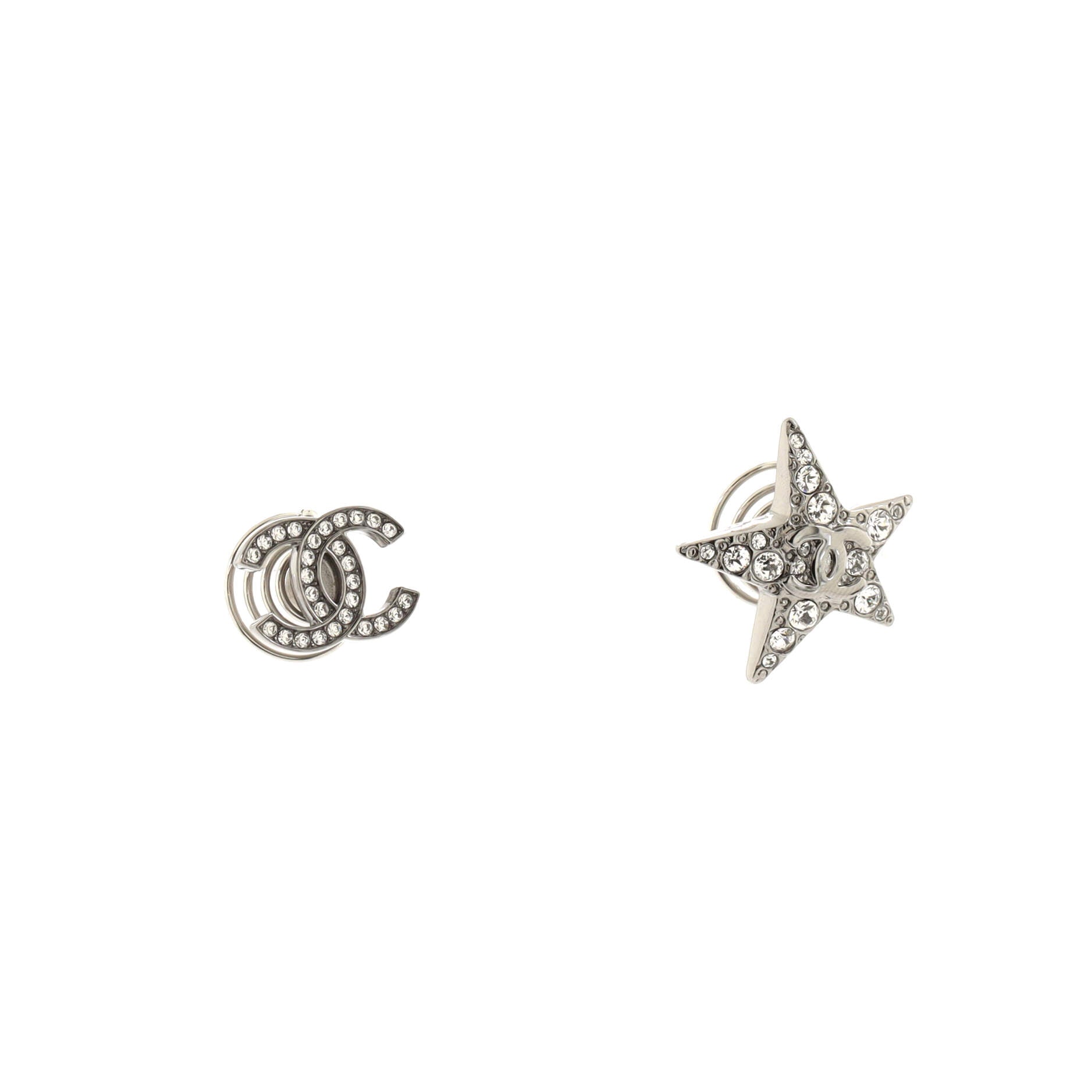CC Star Spiral Hair Pin Set Metal with Crystals