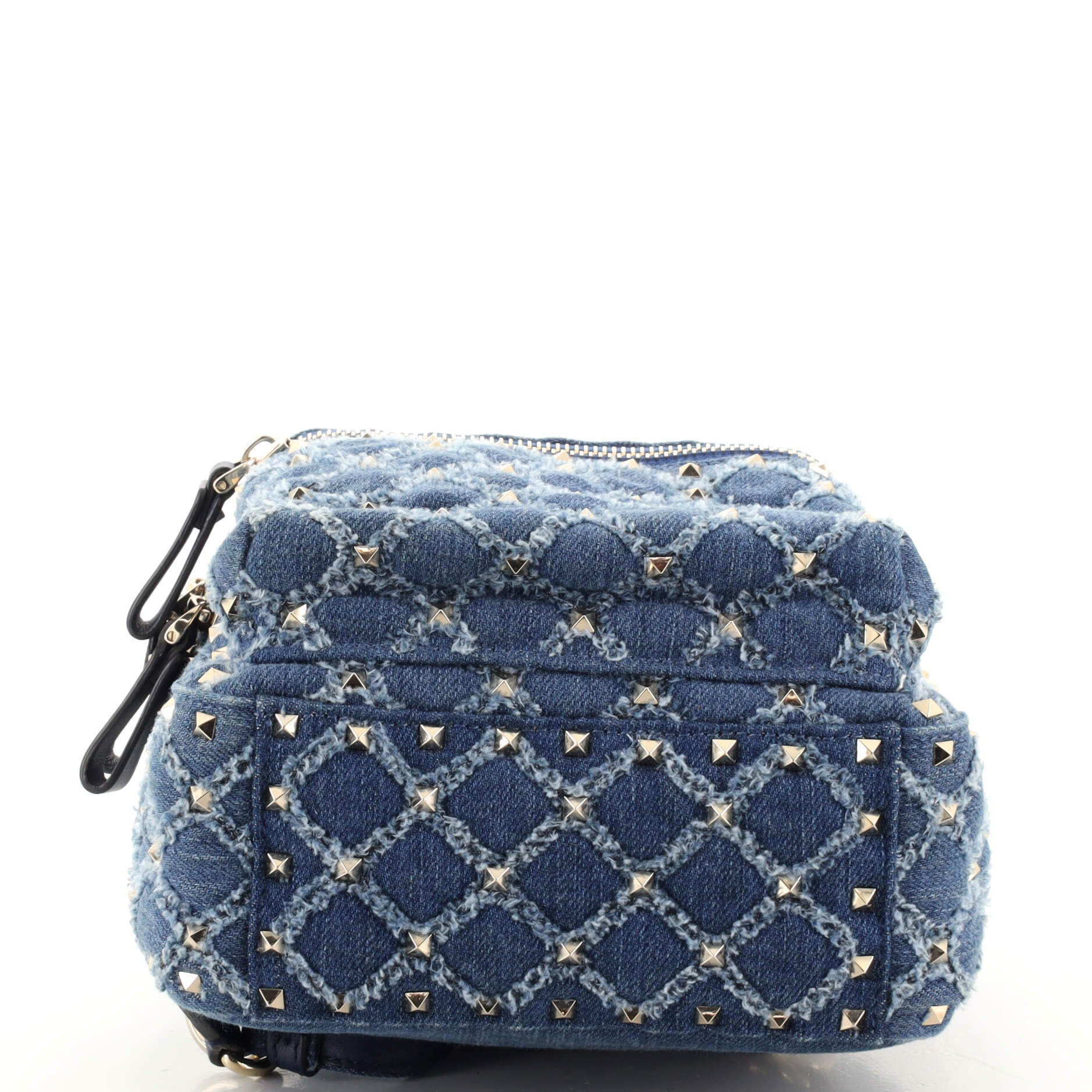 Rockstud Spike Backpack Quilted Denim Mini
