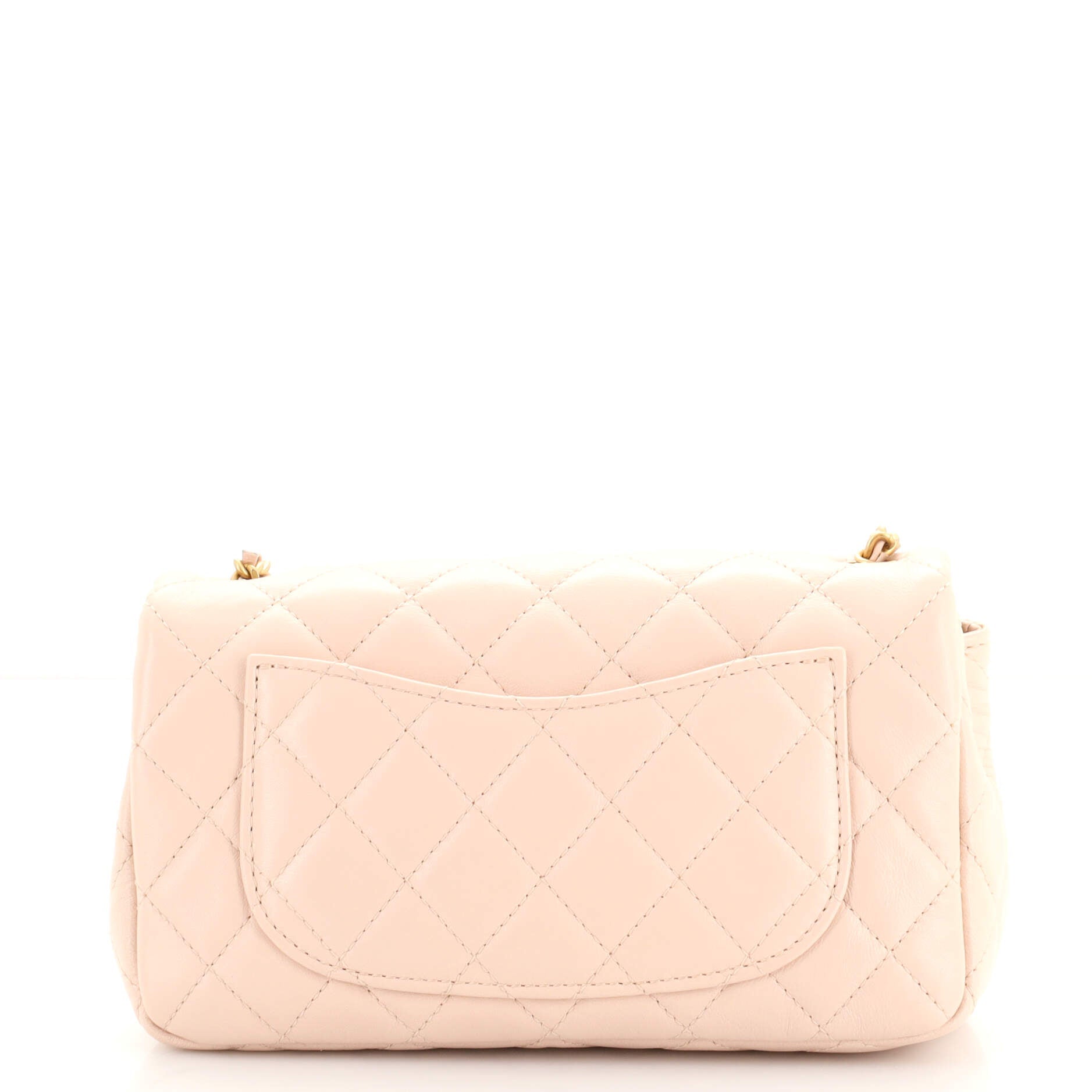 Pearl Crush Flap Bag Quilted Lambskin Mini