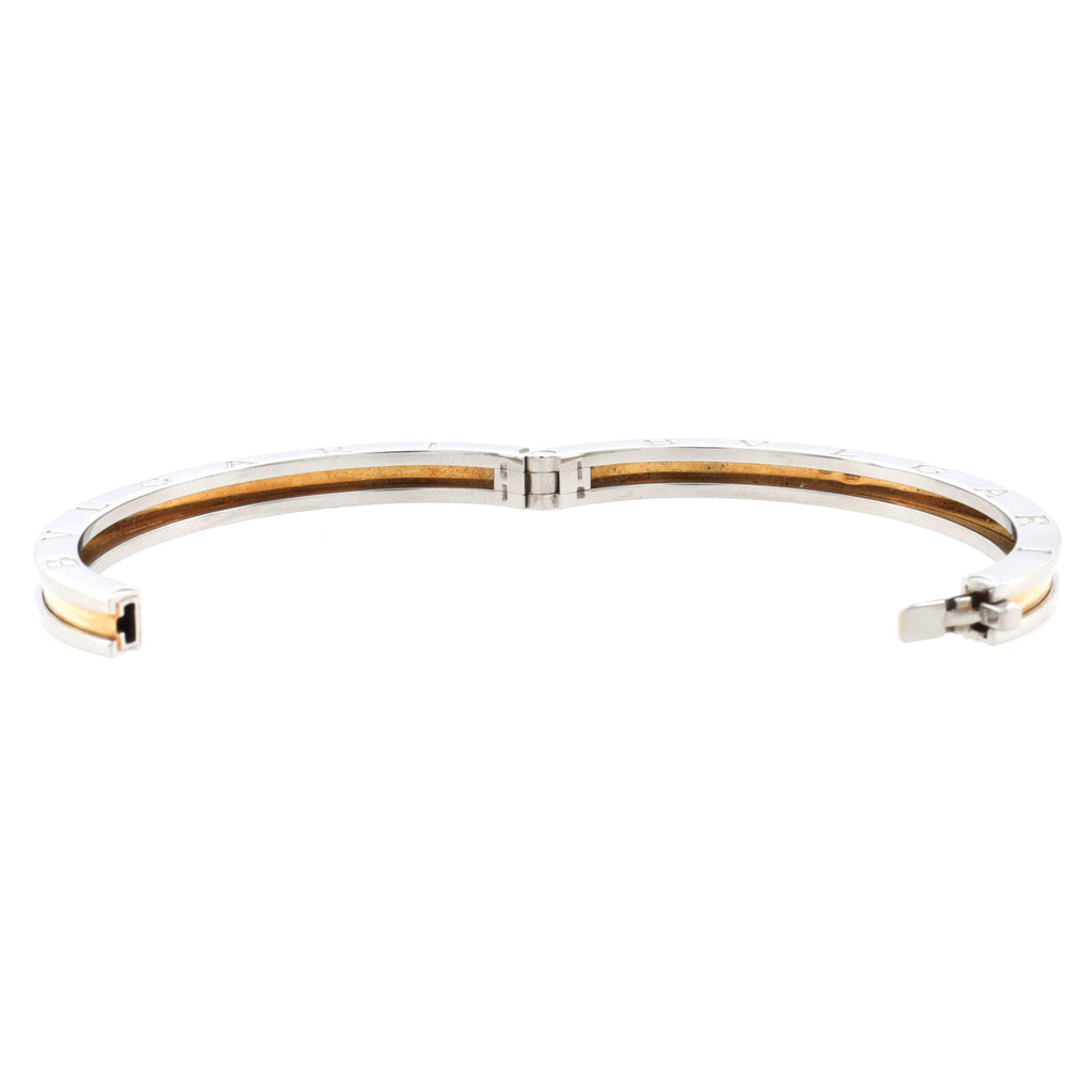 B.Zero1 Hinged Bangle Bracelet 18K Yellow Gold and Stainless Steel 7mm