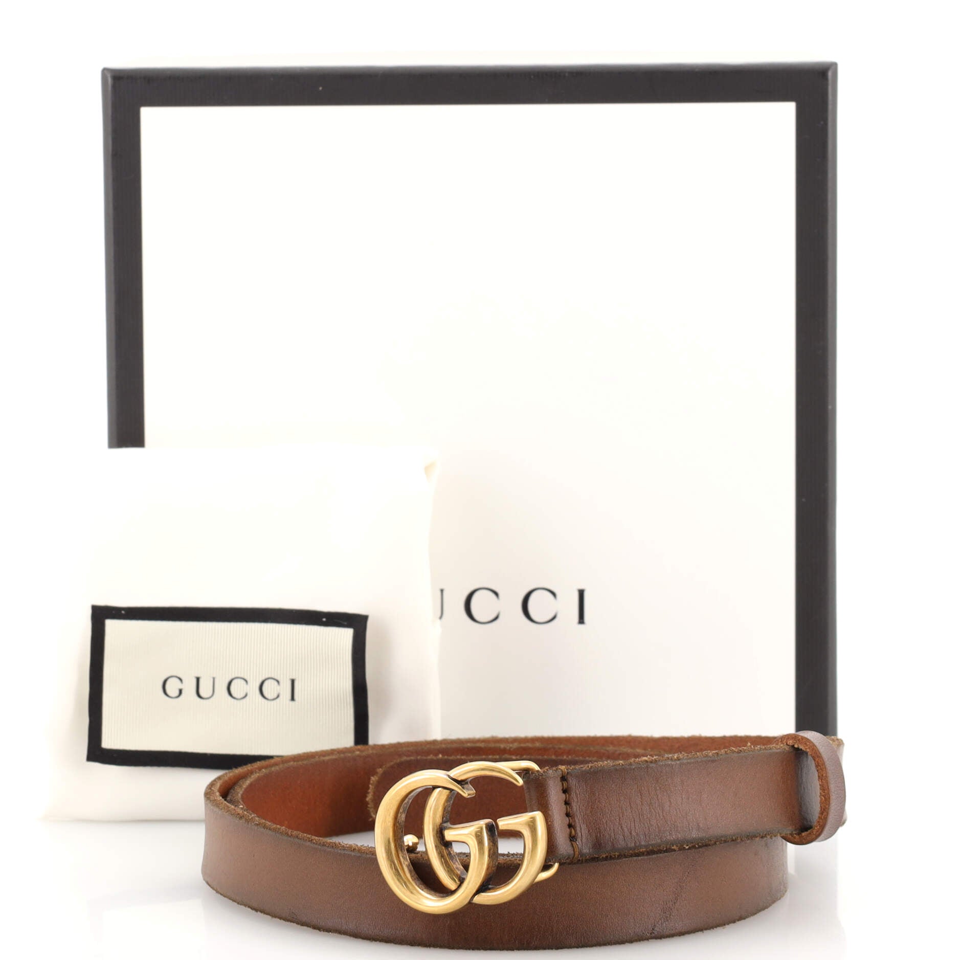 GG Marmont Belt Leather Thin 95