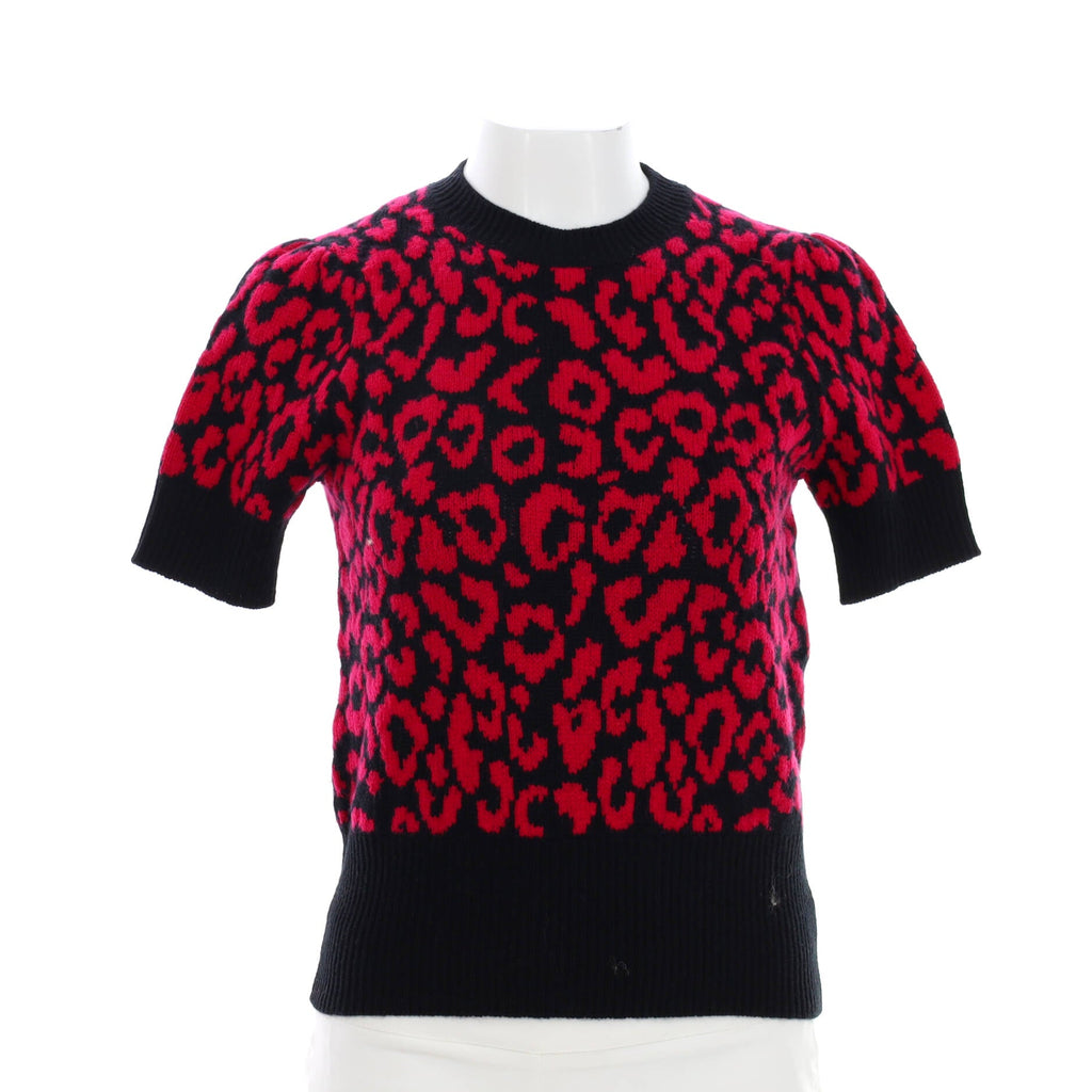Women's Short Sleeve Sweater Printed Cashmere