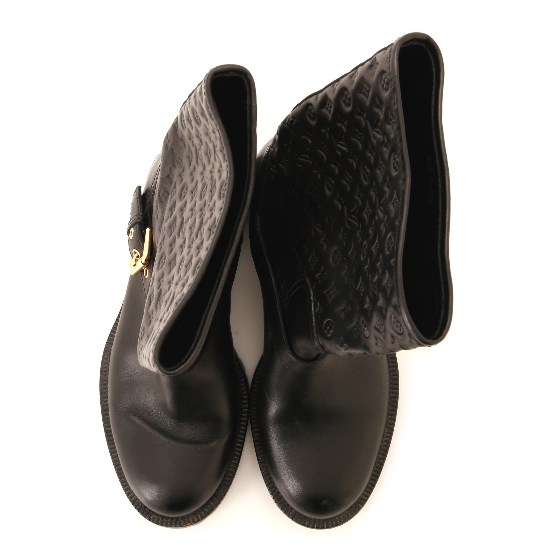 Women's Rebellion Half Boots Monogram Embossed Leather