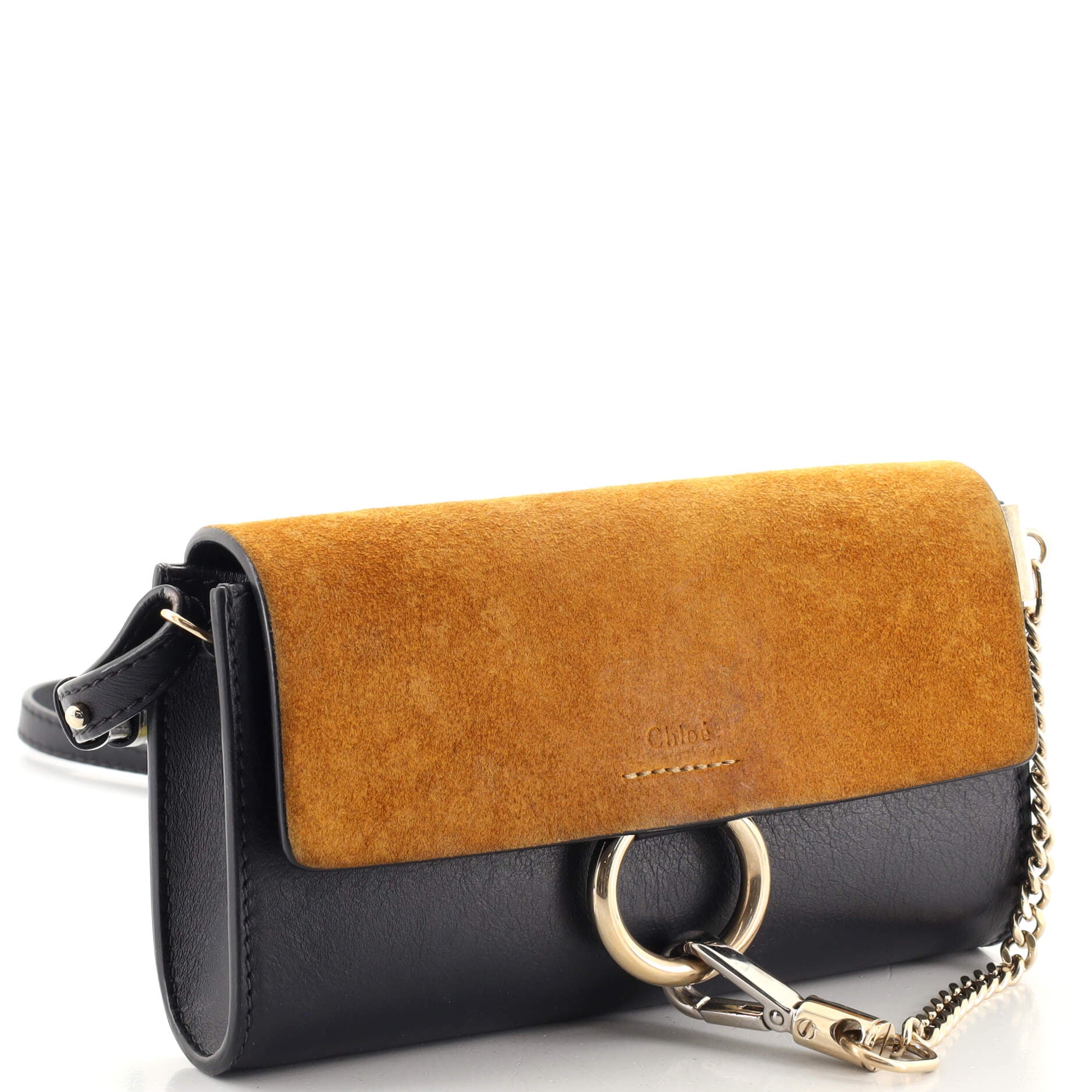 Faye Shoulder Bag Leather and Suede Mini