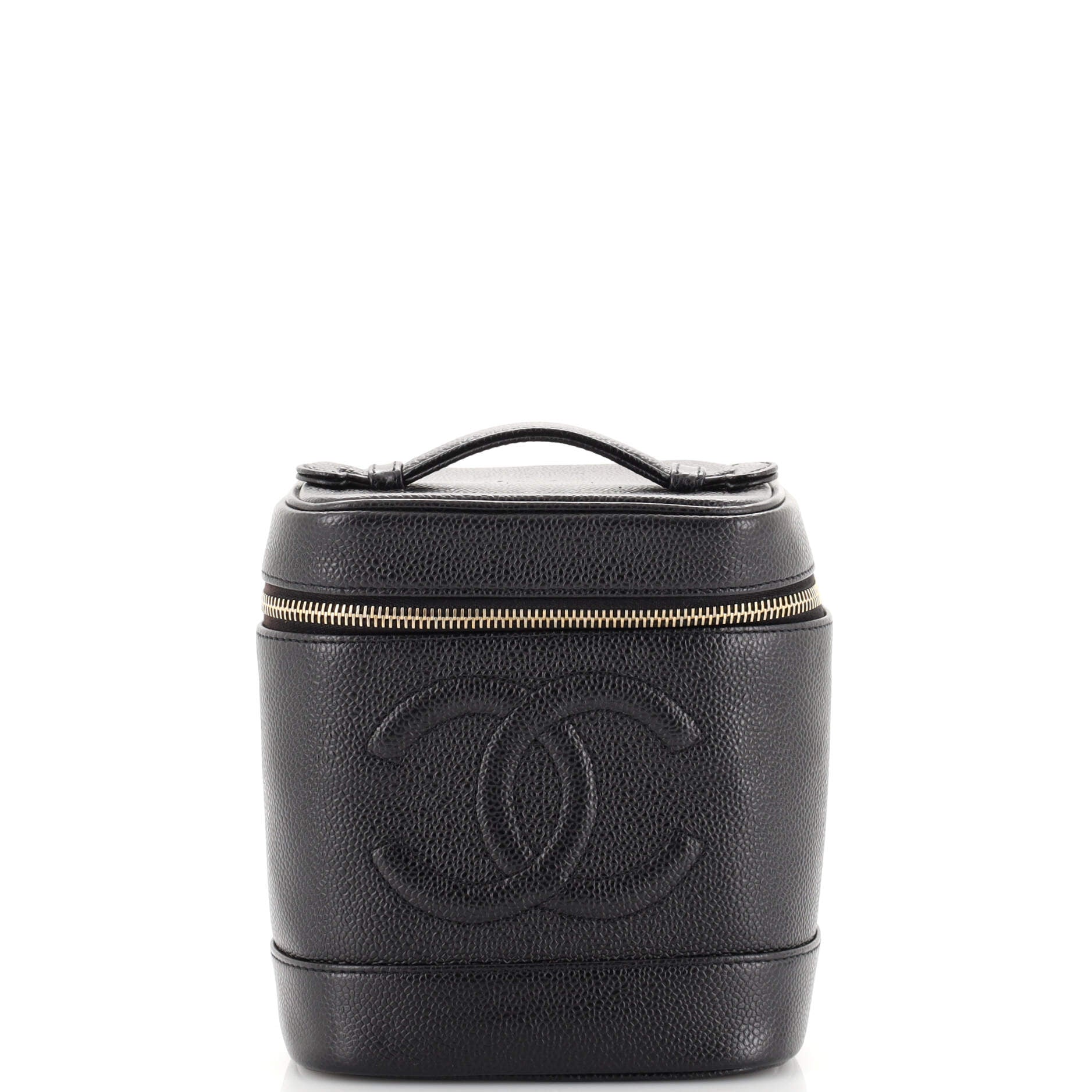 Vintage Timeless Cosmetic Case Caviar Tall