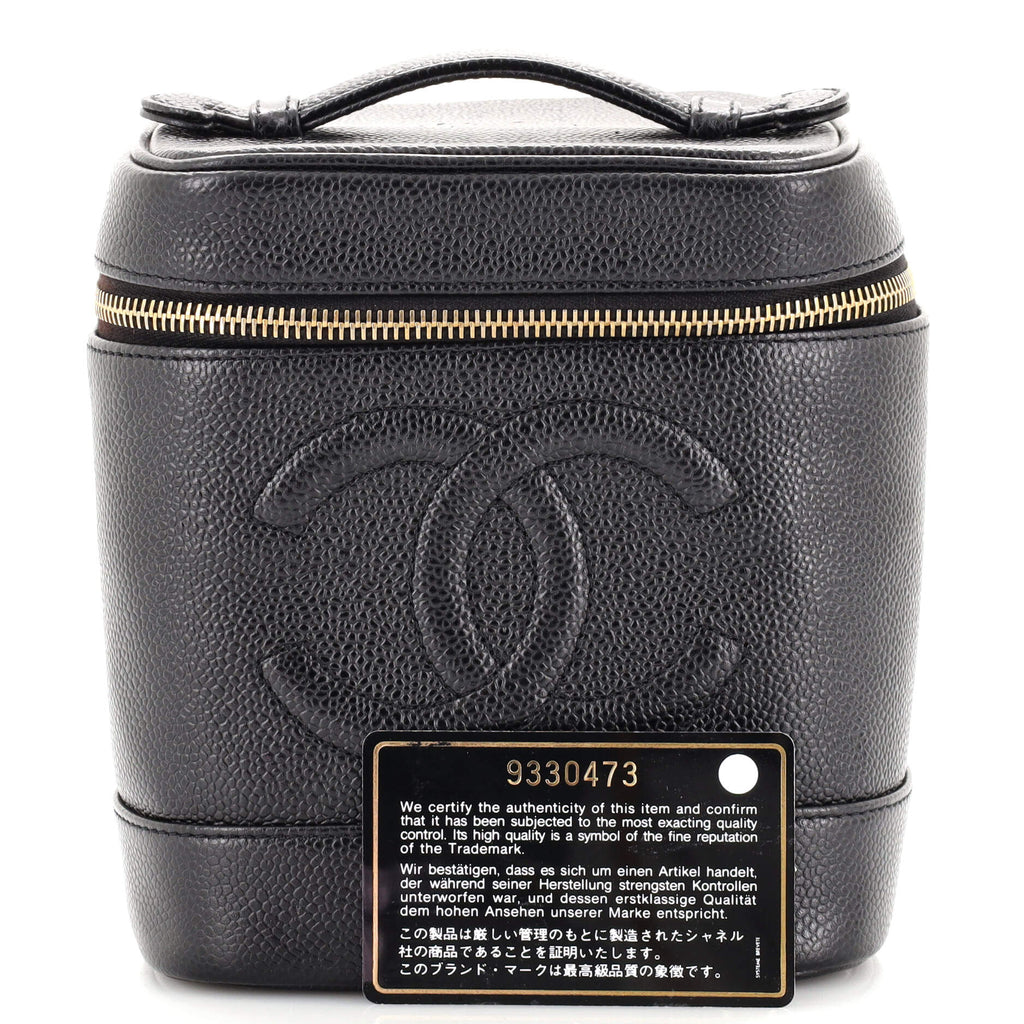 Vintage Timeless Cosmetic Case Caviar Tall