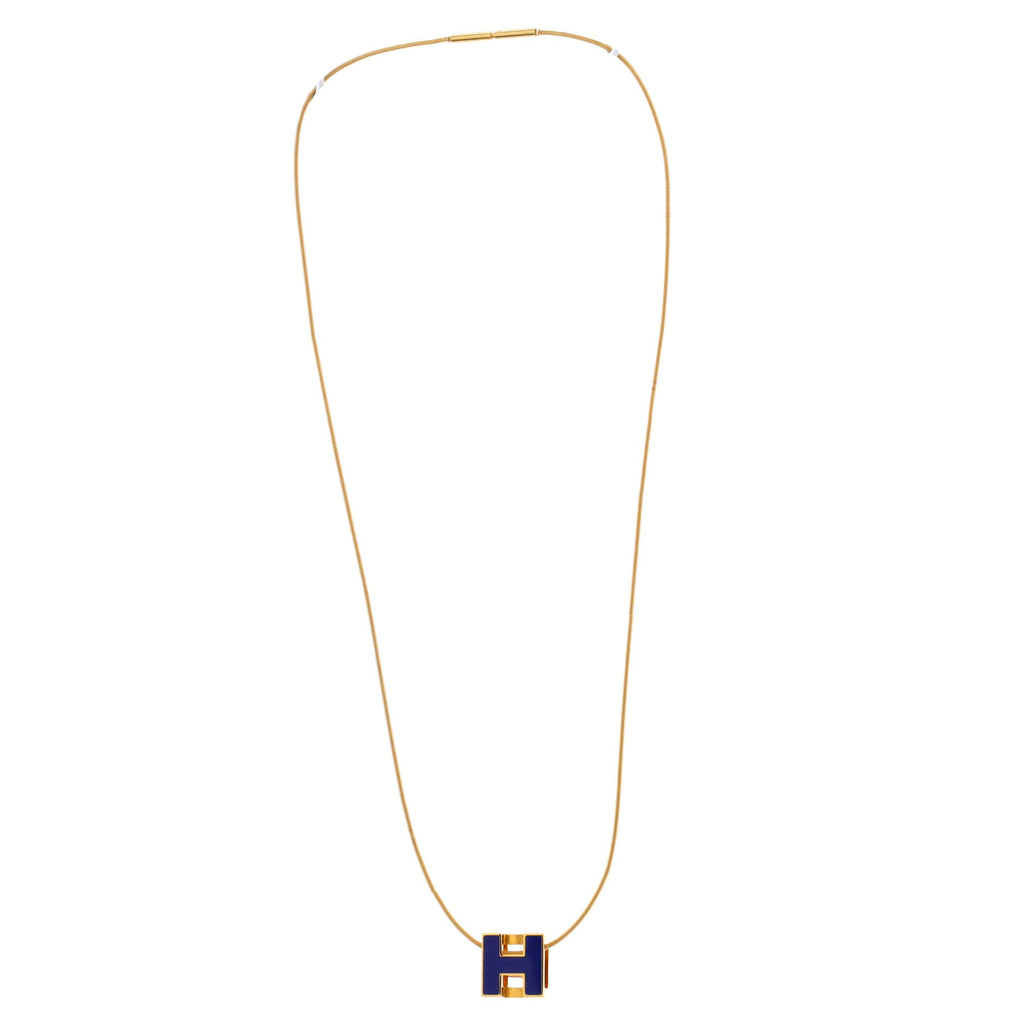 Cage d'H Pendant Necklace Metal with Enamel