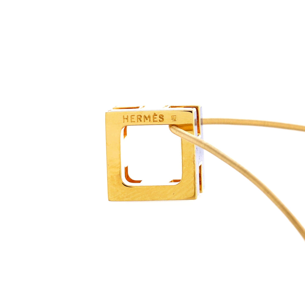 Cage d'H Pendant Necklace Metal with Enamel