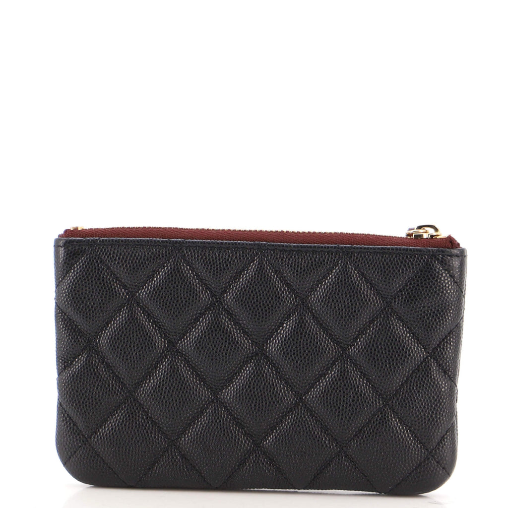 Classic O Case Pouch Quilted Caviar Mini