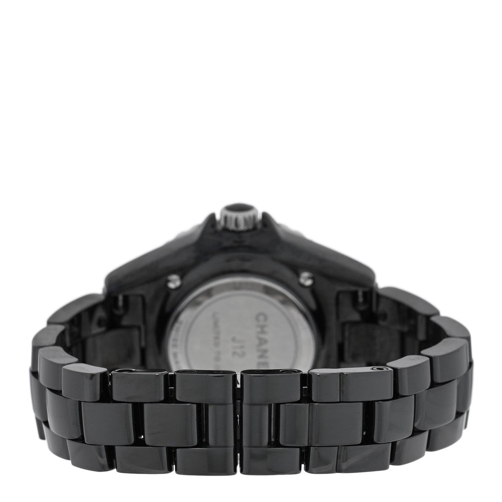Stainless Steel Ceramic 33mm J12 Electro Quartz Watch Black