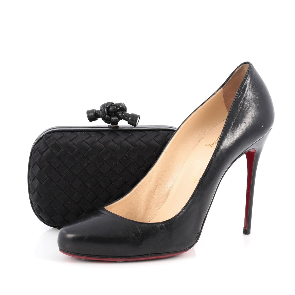 Box Knot Clutch Intrecciato Satin Small