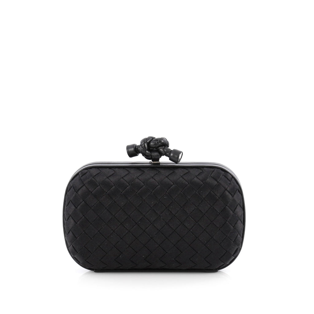 Box Knot Clutch Intrecciato Satin Small