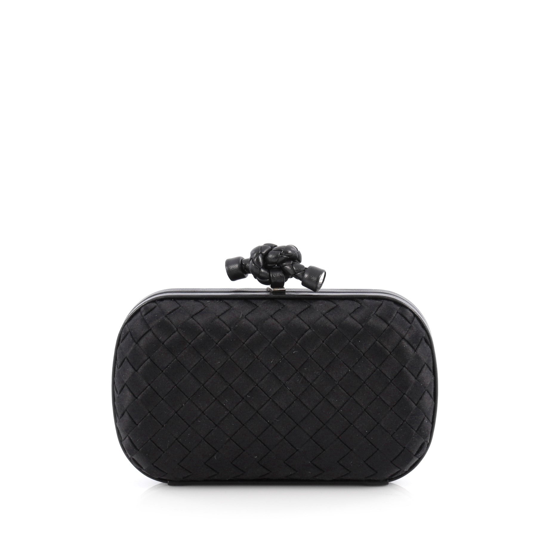 Box Knot Clutch Intrecciato Satin Small