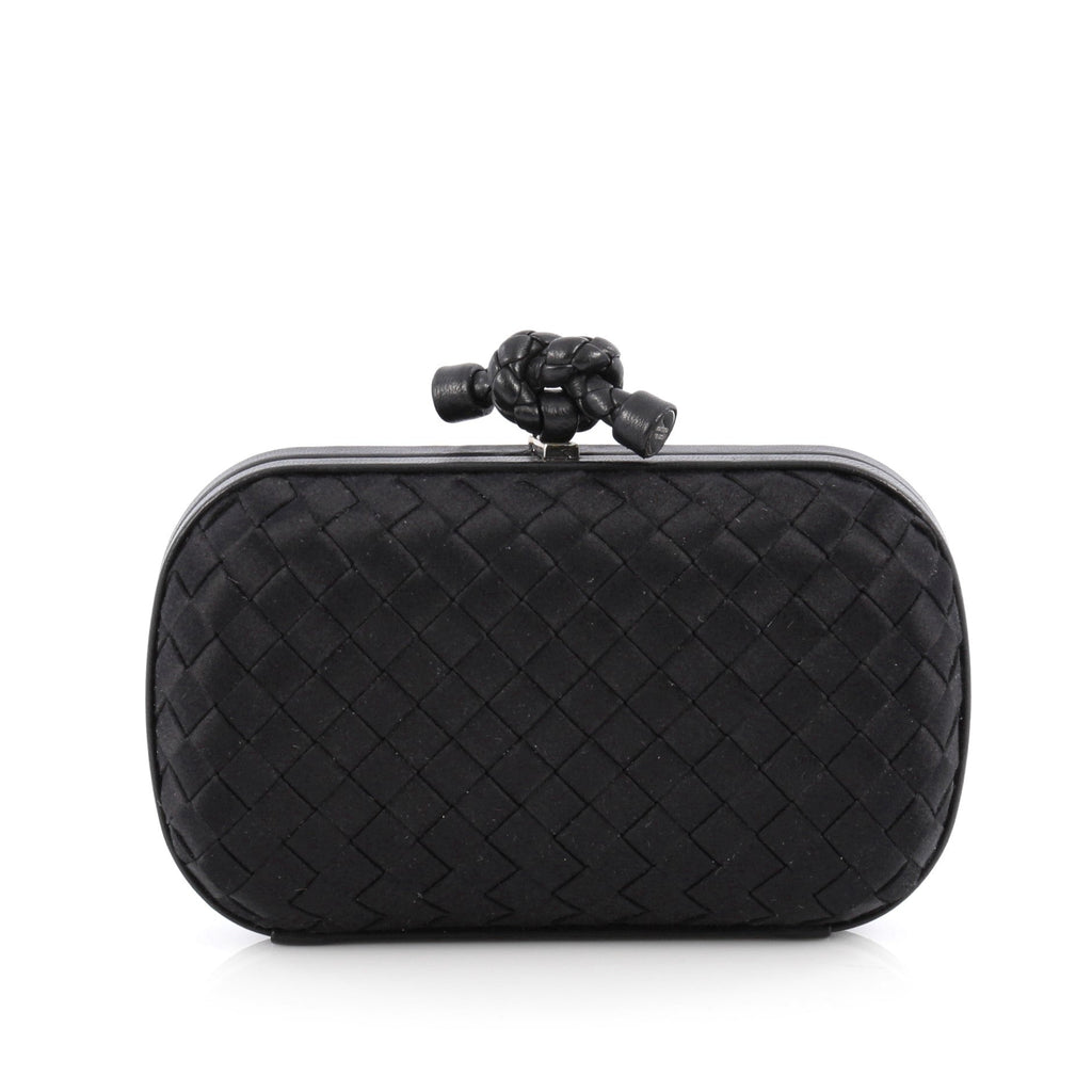 Box Knot Clutch Intrecciato Satin Small