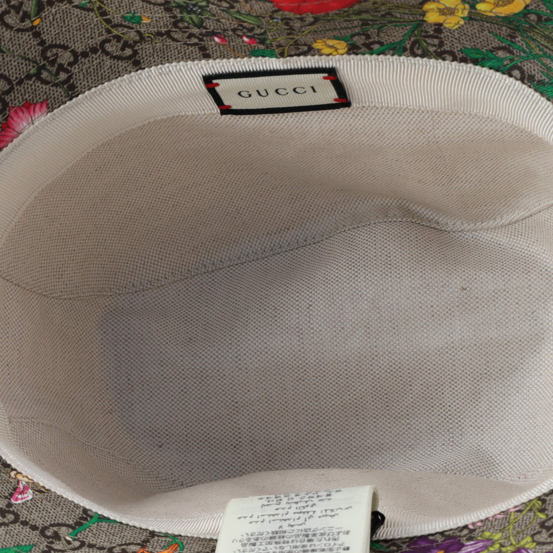 Bucket Hat Flora GG Coated Canvas Medium