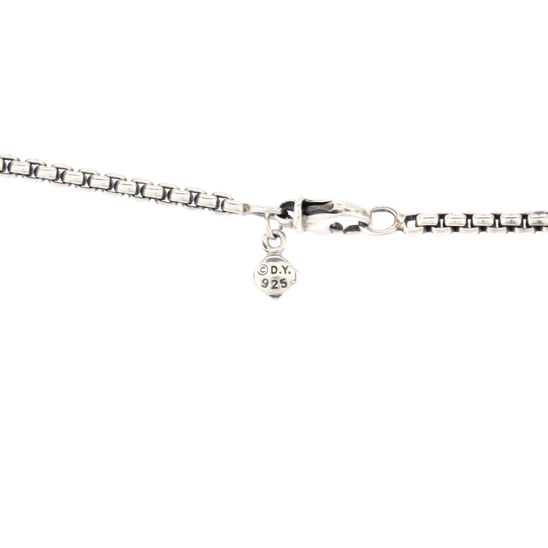 Logo Station Necklace Sterling Silver with Pearls