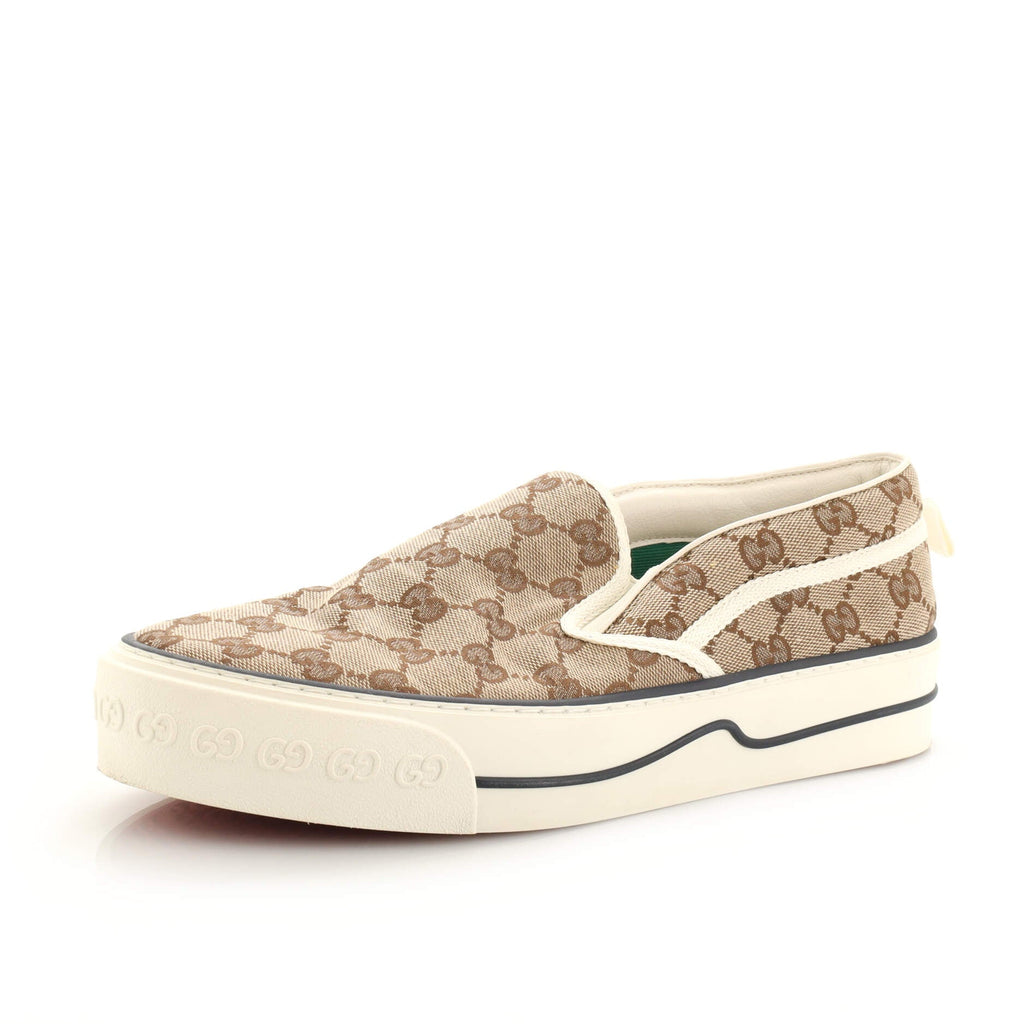 Women's 1977 Tennis Slip On Sneakers GG Canvas
