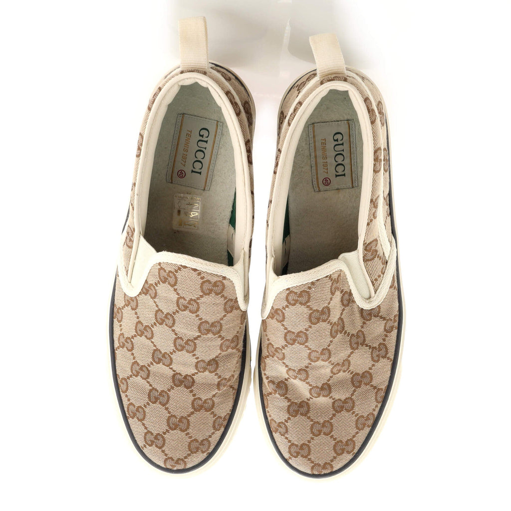 Women's 1977 Tennis Slip On Sneakers GG Canvas