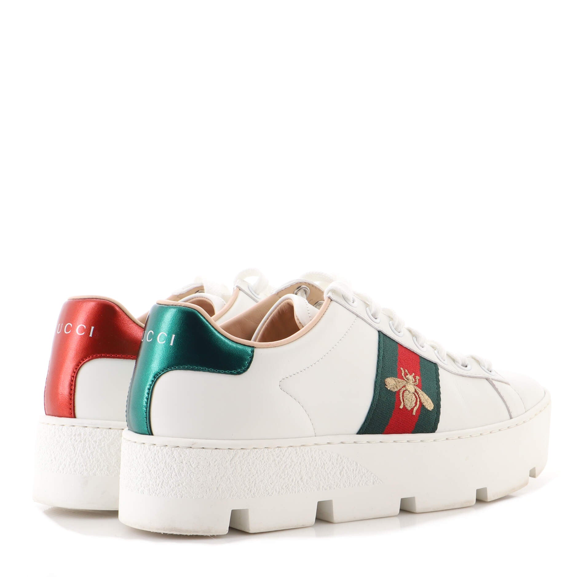 Women's Ace Web Platform Sneakers Leather