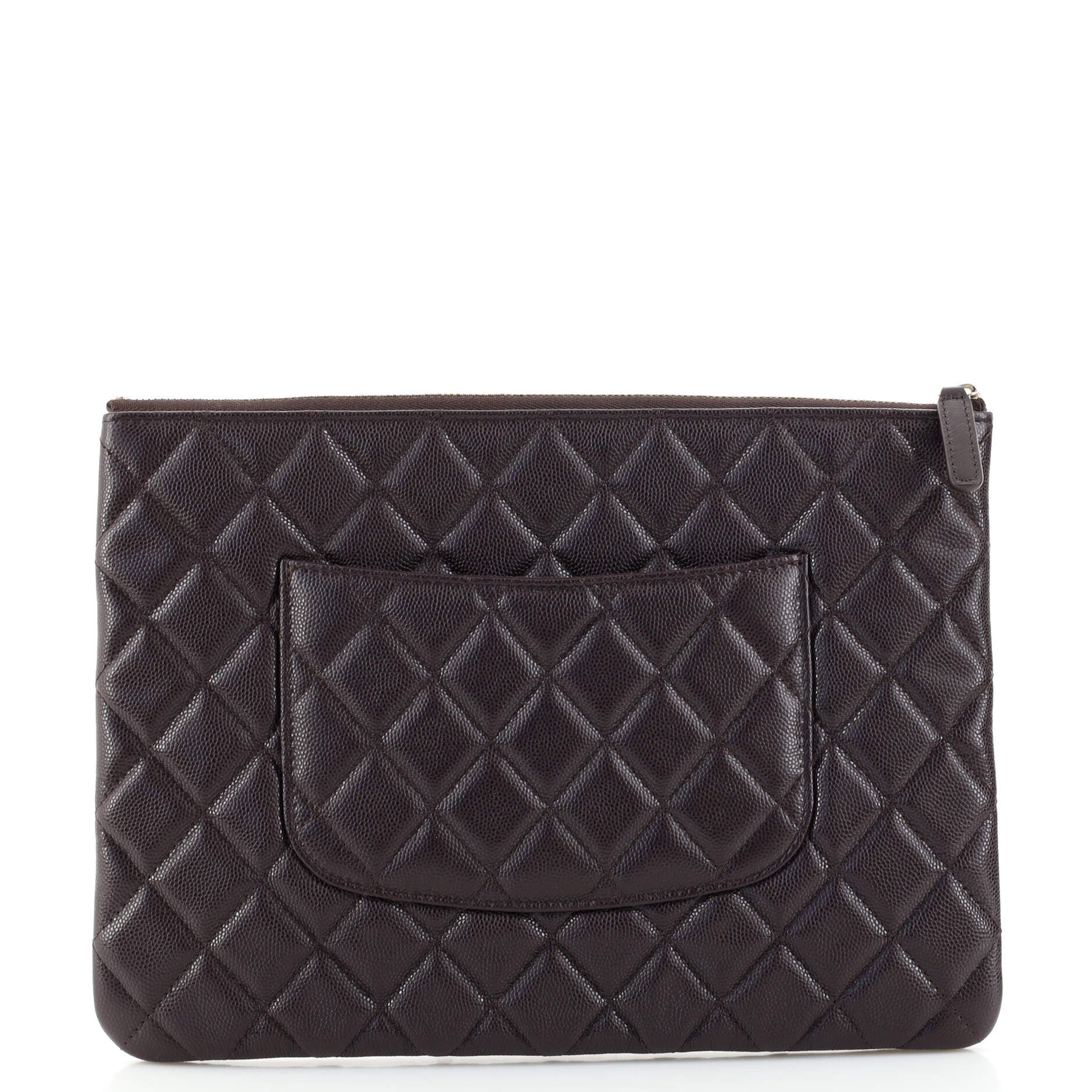 O Case Clutch Quilted Caviar Medium