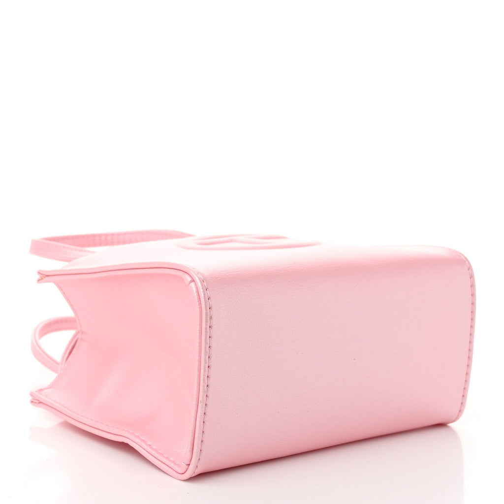 Metallic Vegan Leather Small Shopping Bag Ballerina