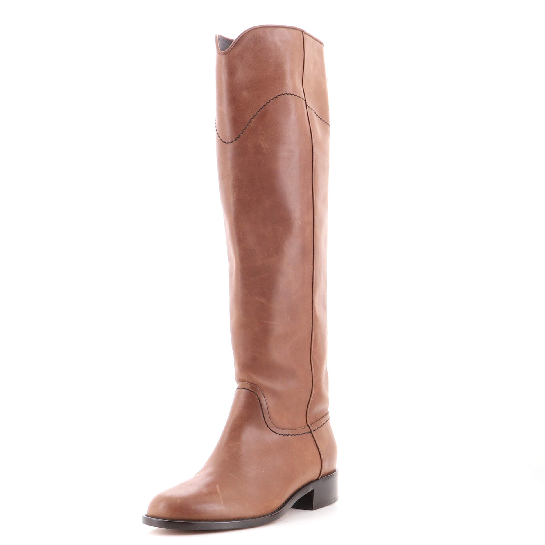 Women's CC Riding Knee High Boots Leather