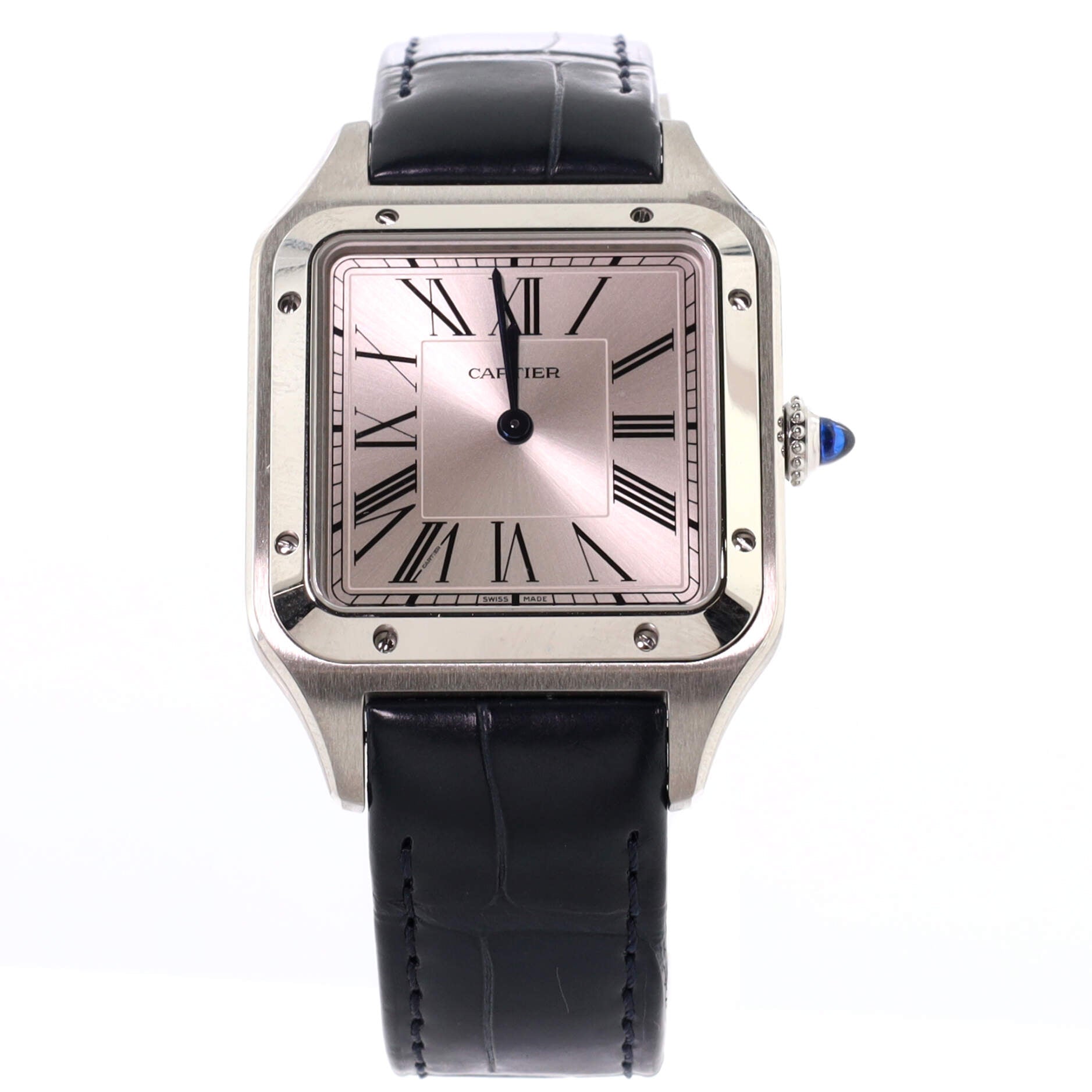 Santos Dumont Quartz Watch Stainless Steel and Alligator 31