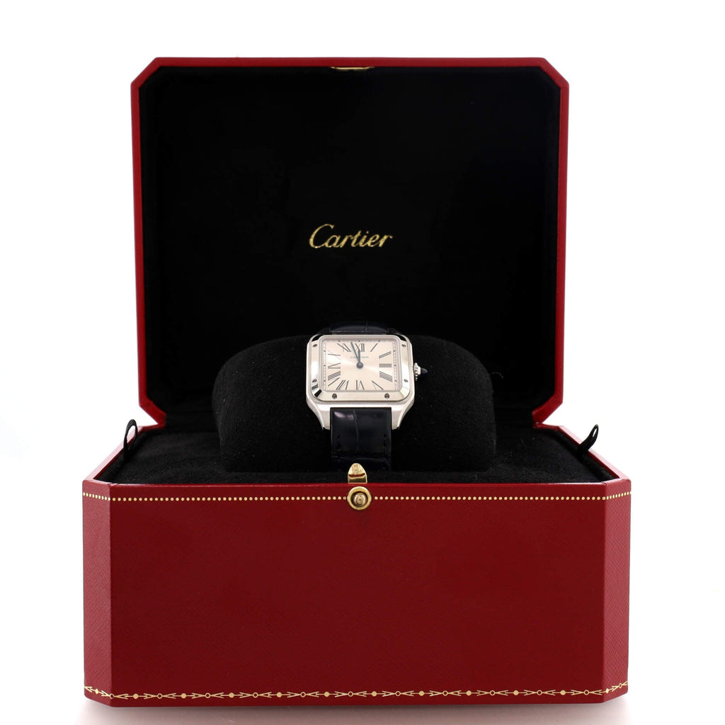 Santos Dumont Quartz Watch Stainless Steel and Alligator 31