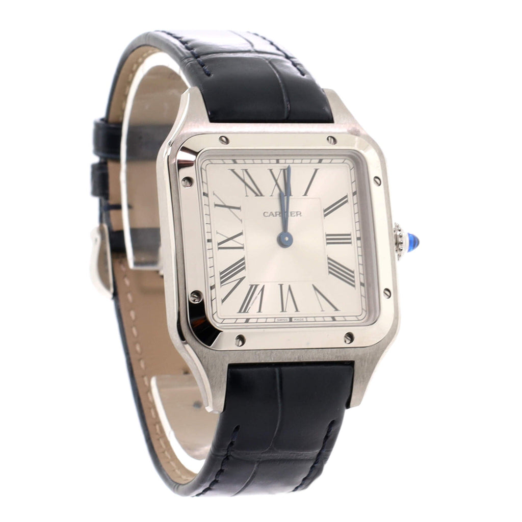 Santos Dumont Quartz Watch Stainless Steel and Alligator 31
