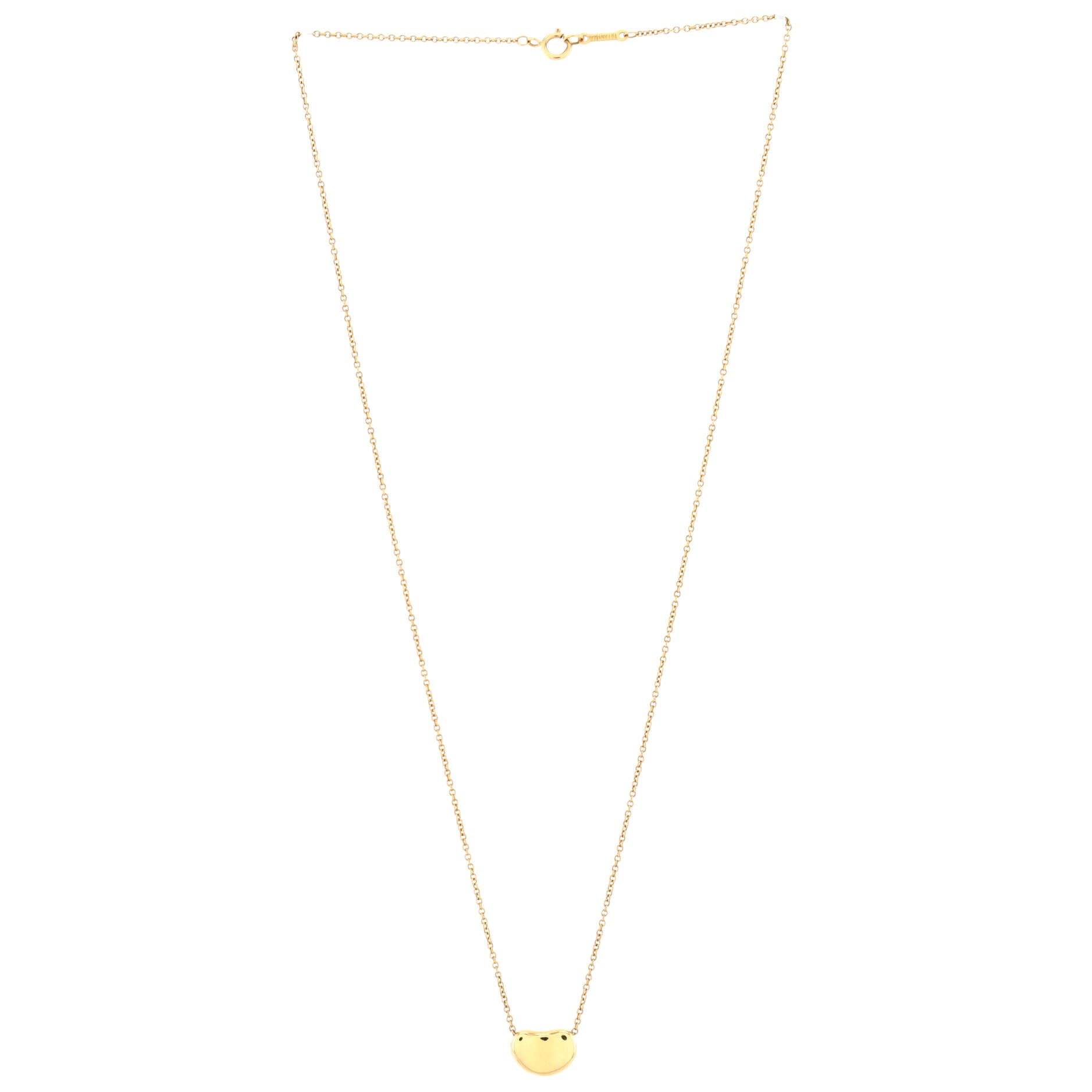 Elsa Peretti Bean Pendant Necklace 18K Yellow Gold 11mm