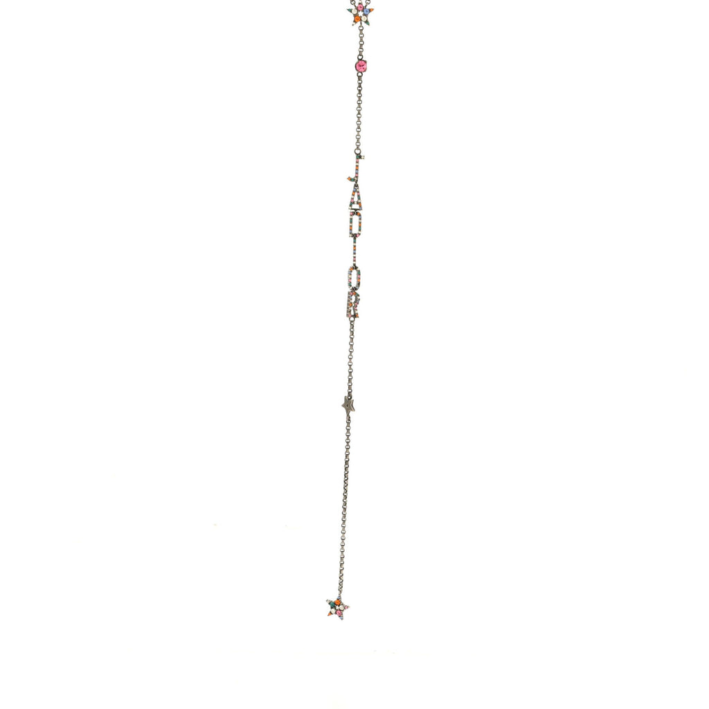 J'adior Star Lariat Necklace Metal with Crystals