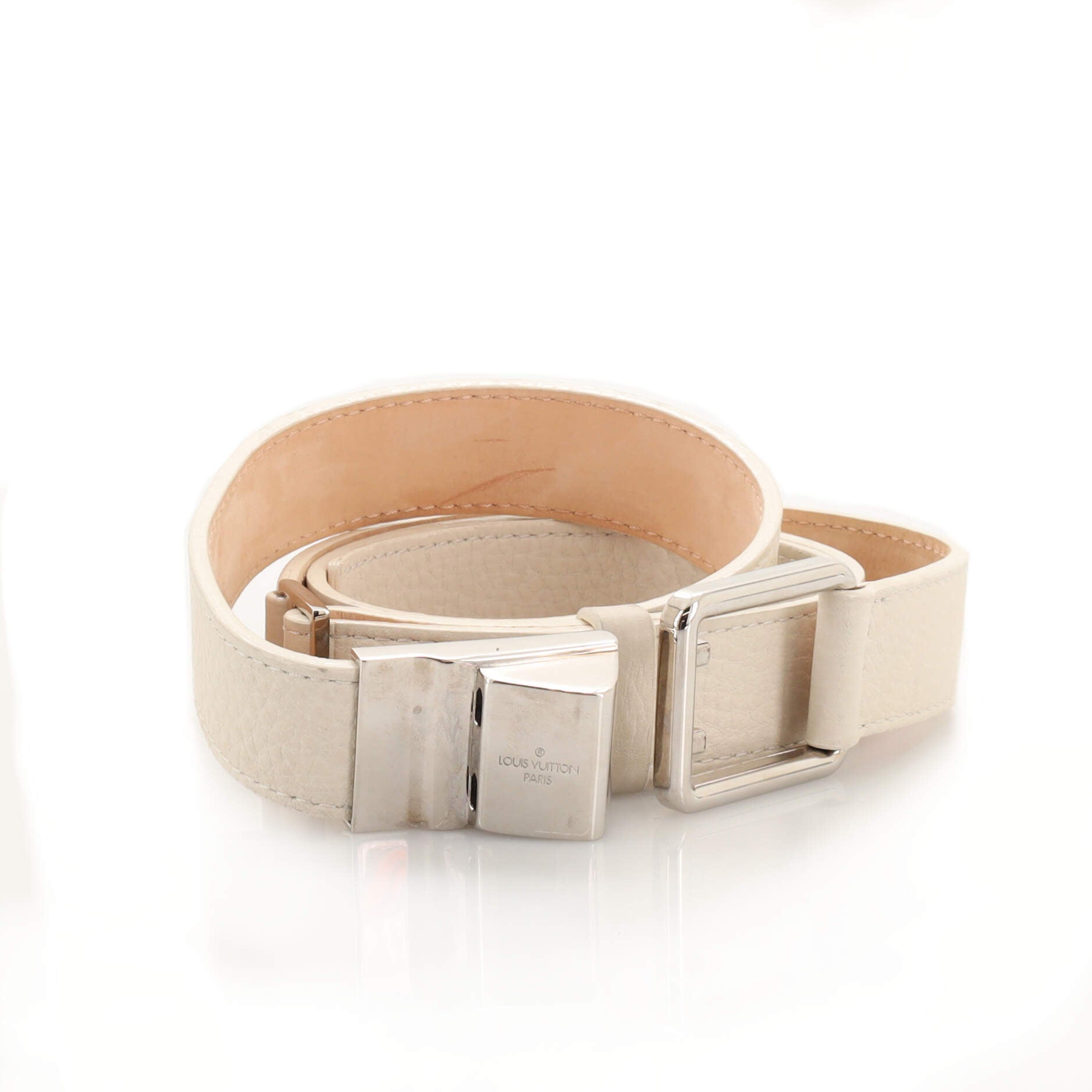 Clasp Buckle Adjustable Belt Leather 100