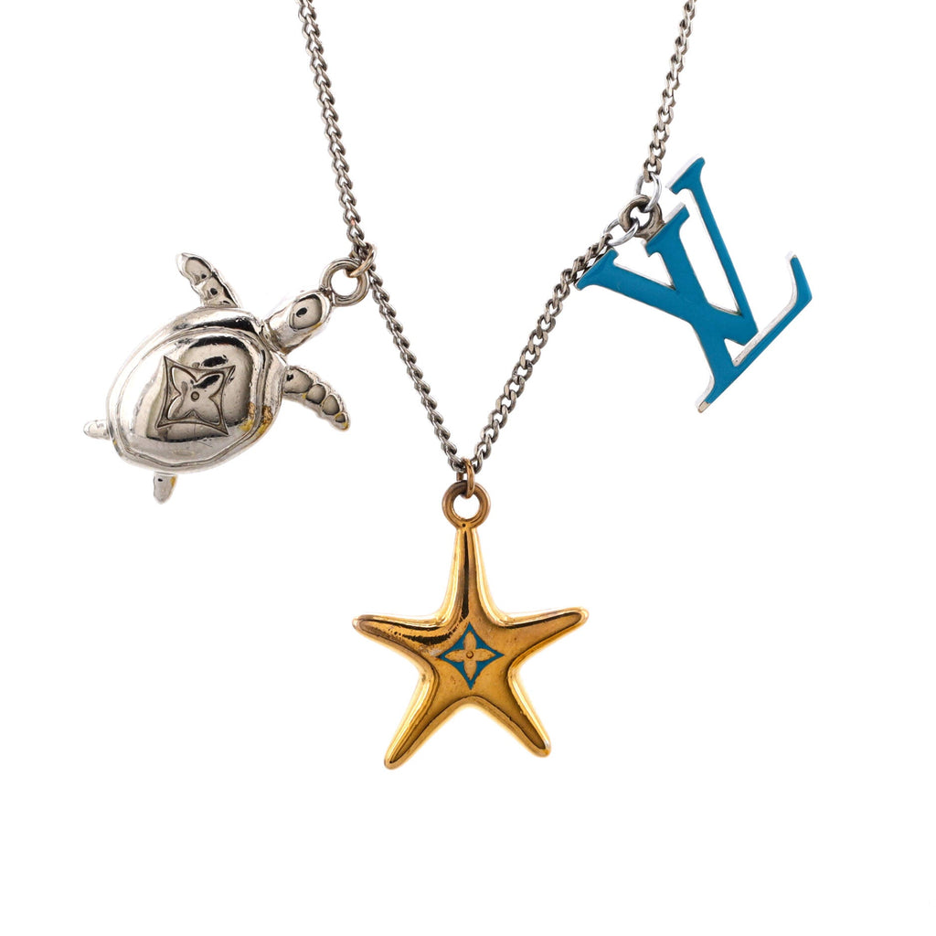 LV Turtle Aquatics Necklace Metal with Enamel