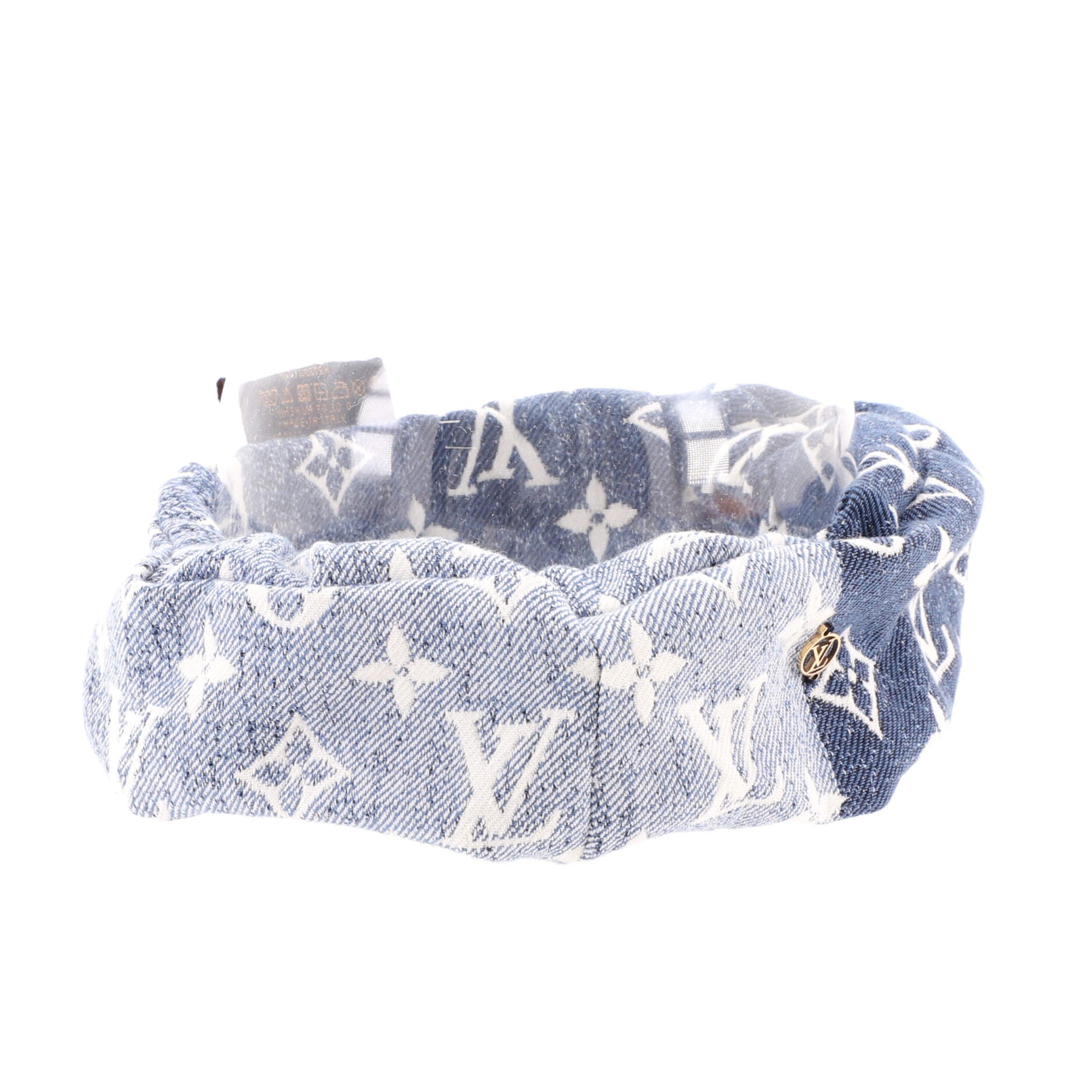 Chouchou Scrunchie Monogram Jacquard Denim