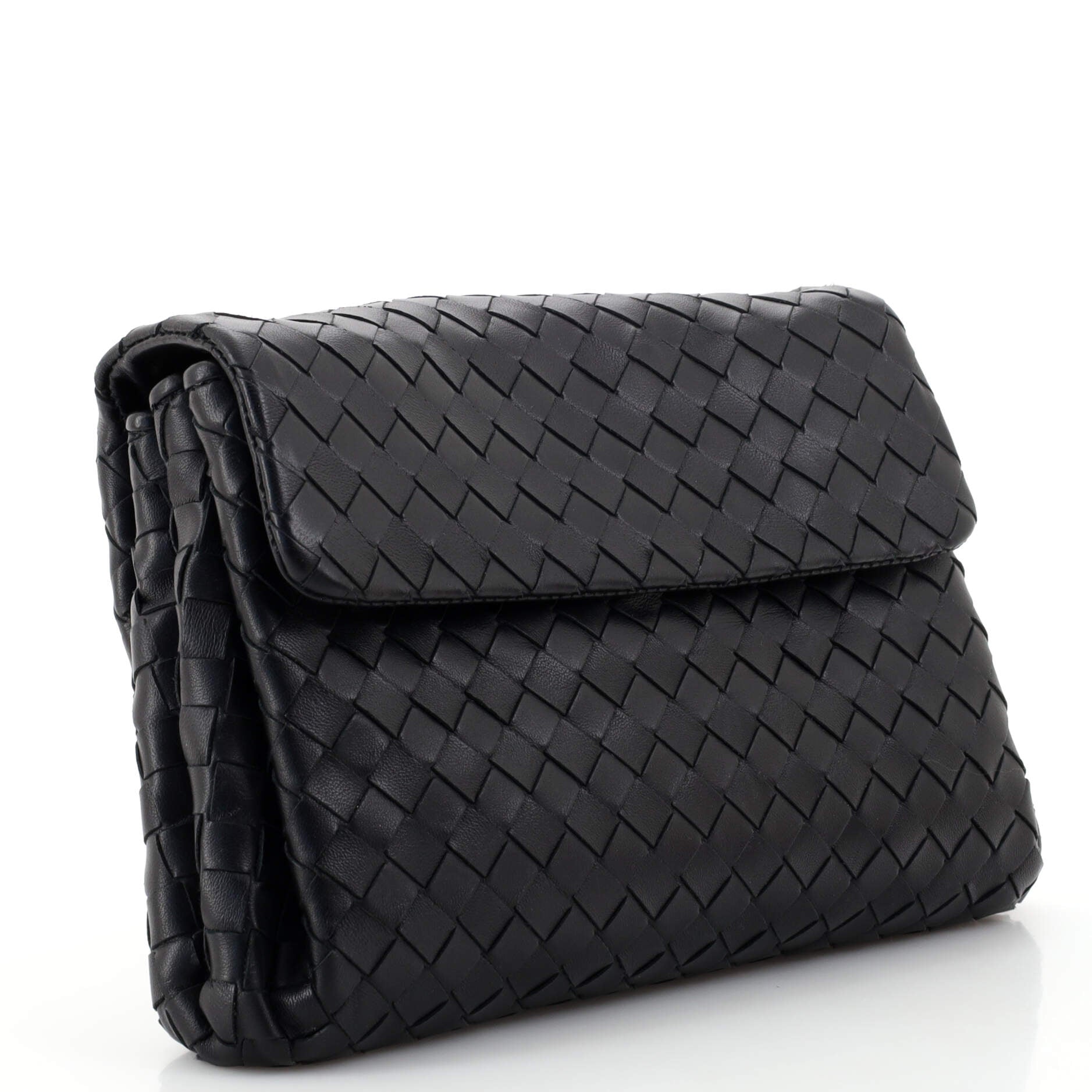 Flap Clutch Intrecciato Nappa Medium