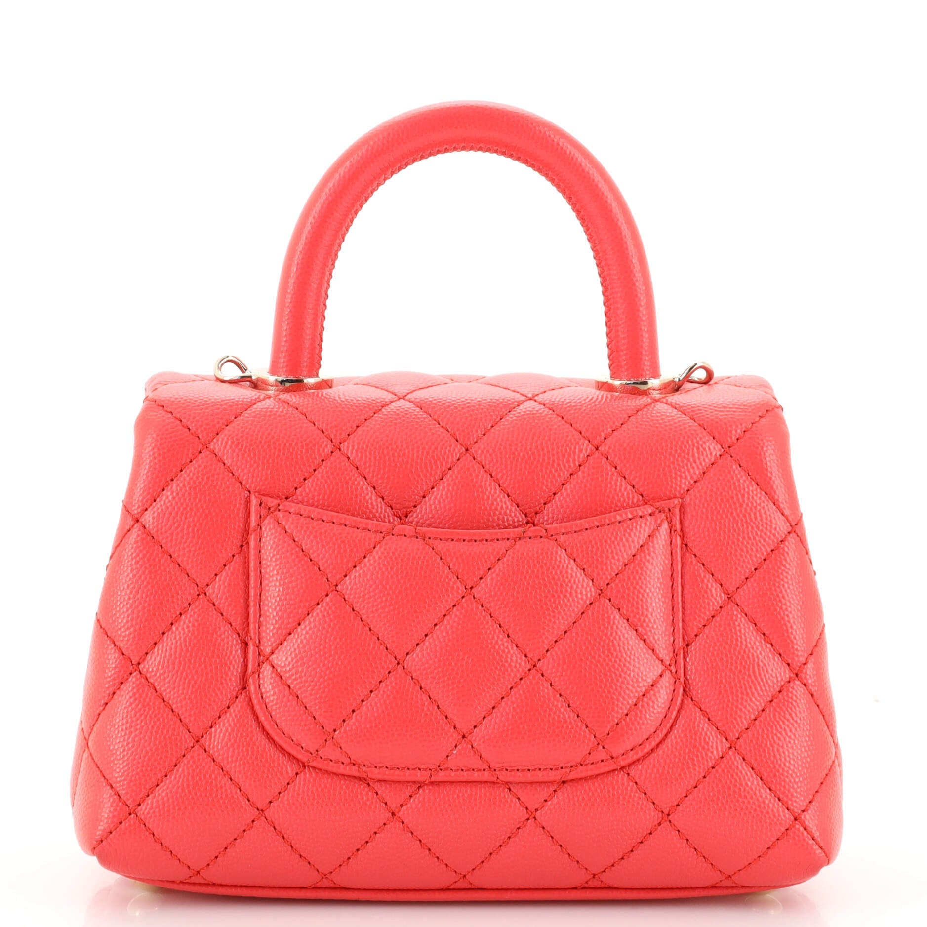 Coco Top Handle Bag Quilted Caviar Extra Mini