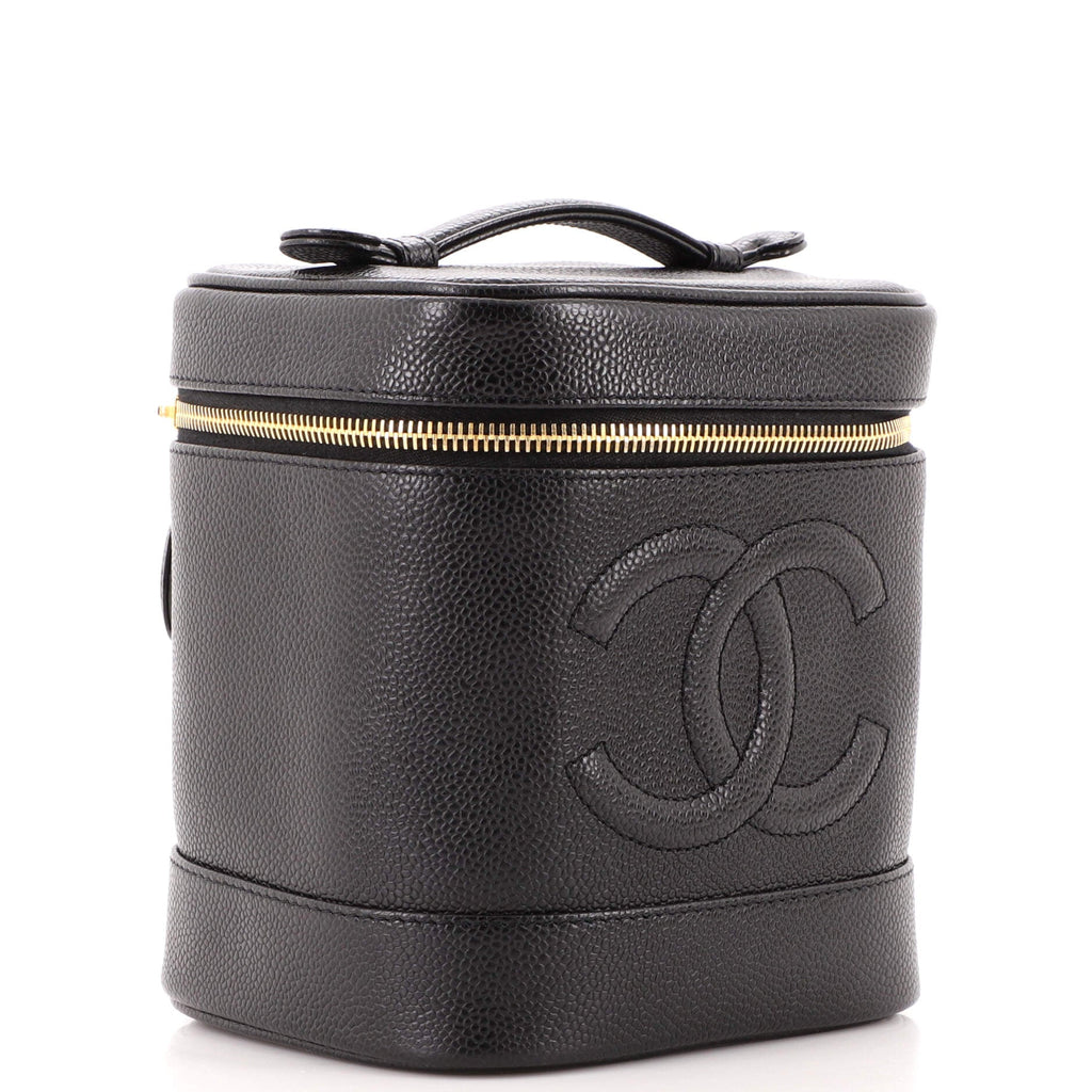 Vintage Timeless Cosmetic Case Caviar Tall
